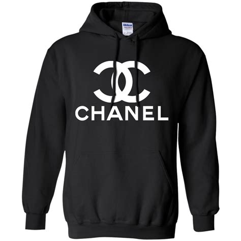 chanel blue logo hoodie|chanel sweater black and white.